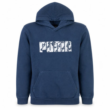 Mens UK Size M PUMA Blue Pullover Hoodie