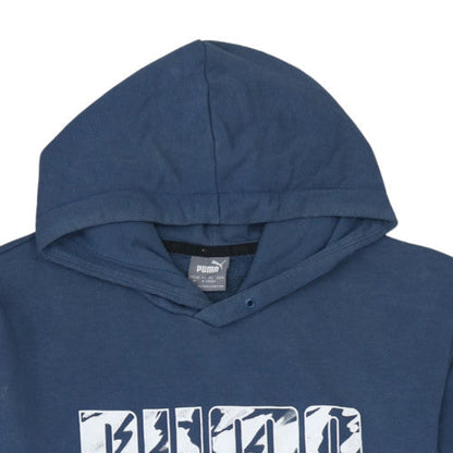 Mens UK Size M PUMA Blue Pullover Hoodie