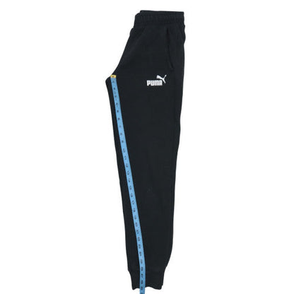Puma Womens Black XS Jogger Fleece Sweatpants with Logo