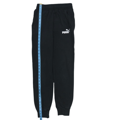 Puma Womens Black XS Jogger Fleece Sweatpants with Logo