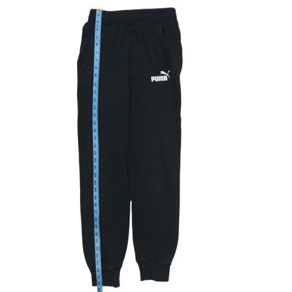 Puma Womens Black XS Jogger Fleece Sweatpants with Logo