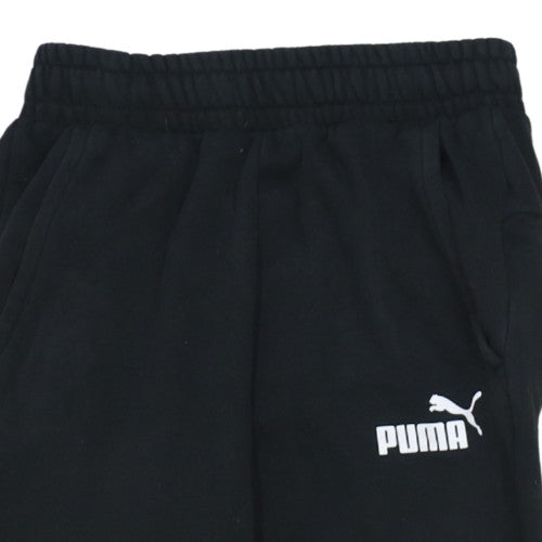 Puma Womens Black XS Jogger Fleece Sweatpants with Logo