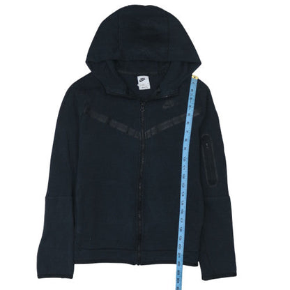 Nike Boys Black Full Zip Hooded Fleece Hoodie XL 158-170cm