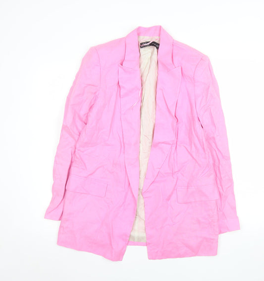 Womens UK Size S Zara Regular Pink Blazer