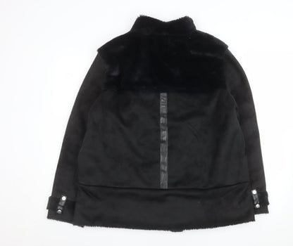 Capsule Outerwear Women's Black Faux Suede Biker Jacket Size 18