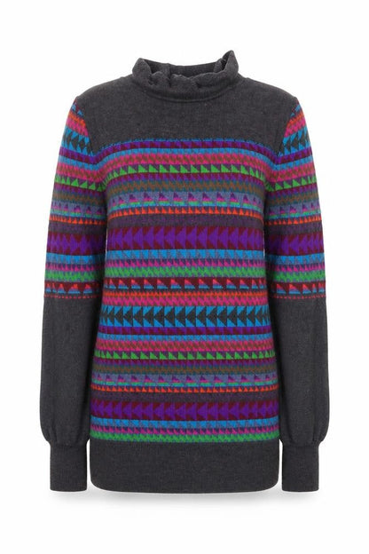 Marc by Marc Jacobs Women's Multicoloured Geometric Wool Blend Pullover Jumper XS