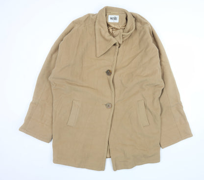 Womens UK Size 12 Wallis Beige Overcoat