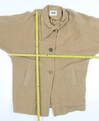 Womens UK Size 12 Wallis Beige Overcoat