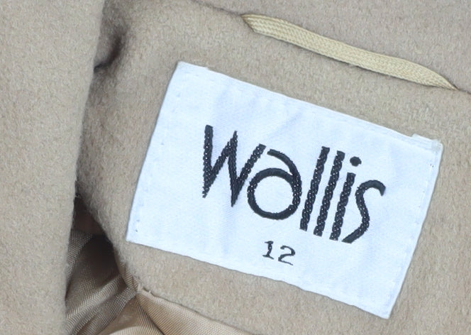 Womens UK Size 12 Wallis Beige Overcoat