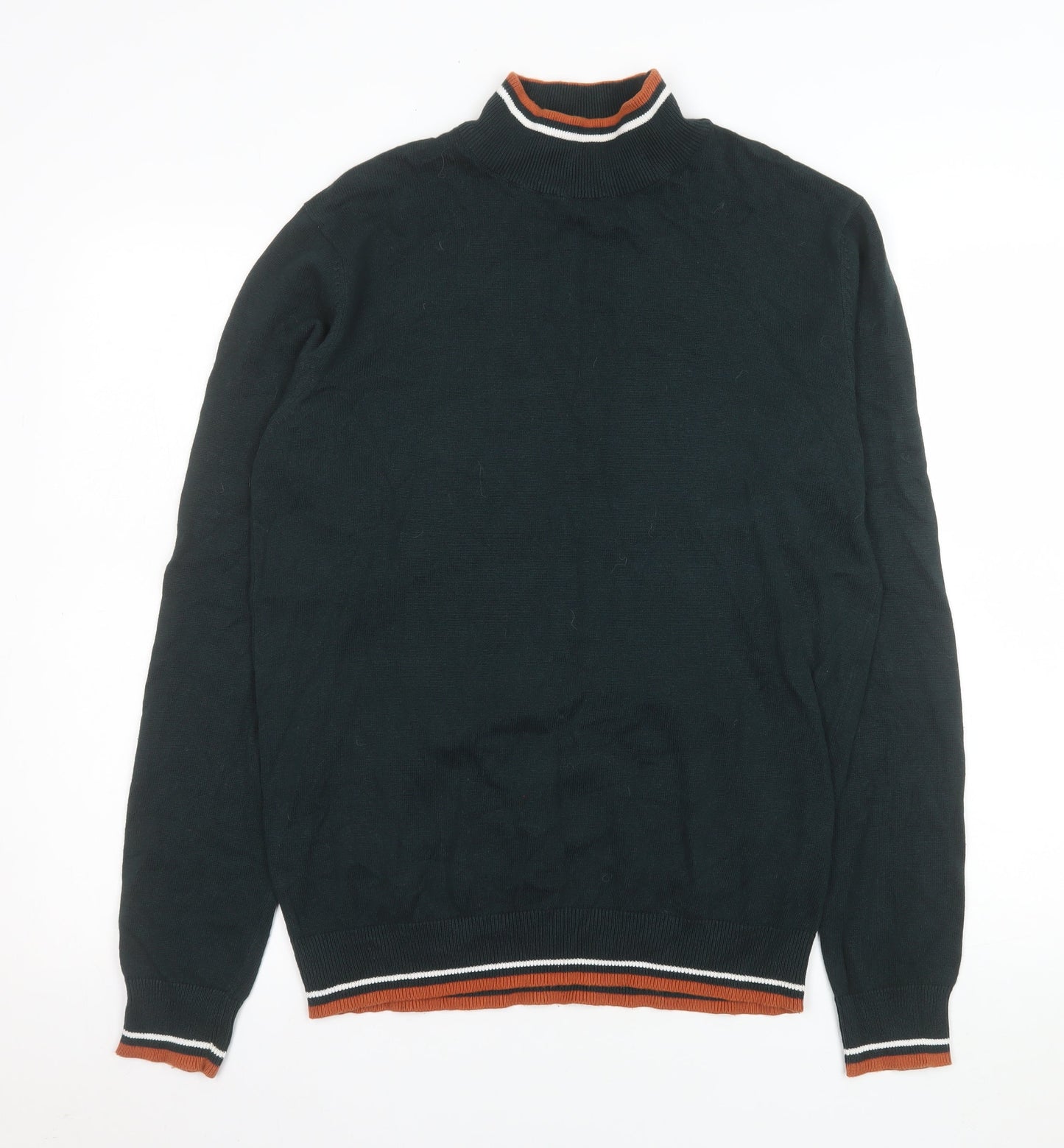 Mens UK Size M Brave Soul Green Pullover Jumper
