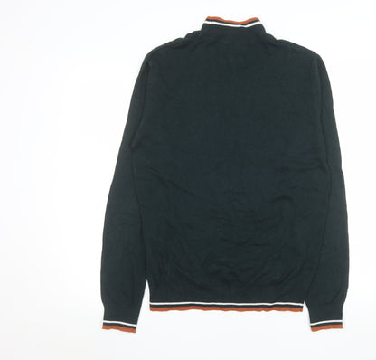 Mens UK Size M Brave Soul Green Pullover Jumper
