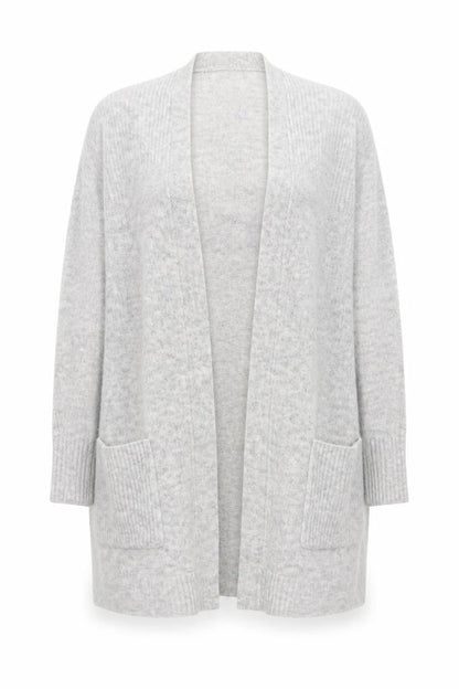 White Stuff Women’s Grey Long Sleeve Open Knit Cardigan Size 8