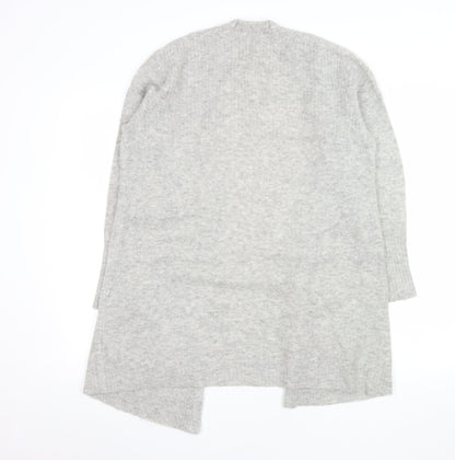 White Stuff Women’s Grey Long Sleeve Open Knit Cardigan Size 8