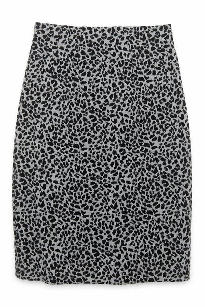 Marks and Spencer Women's Grey Animal Print Pencil Skirt Size 8