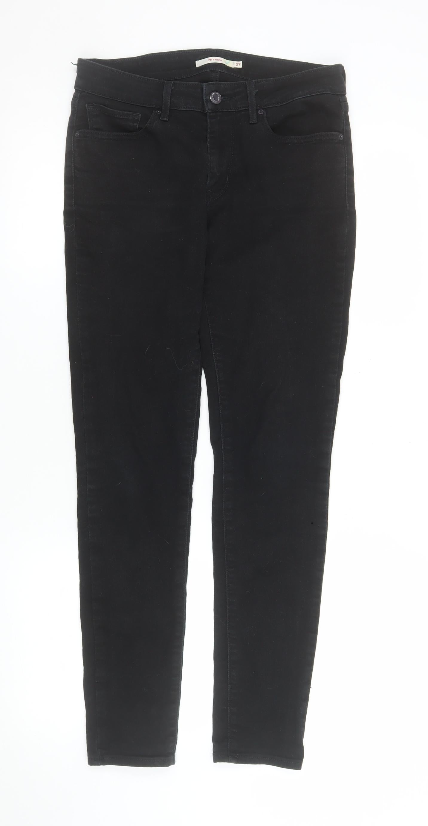 Womens UK Size 27 Levi's Slim Fit Skinny Black Jeans