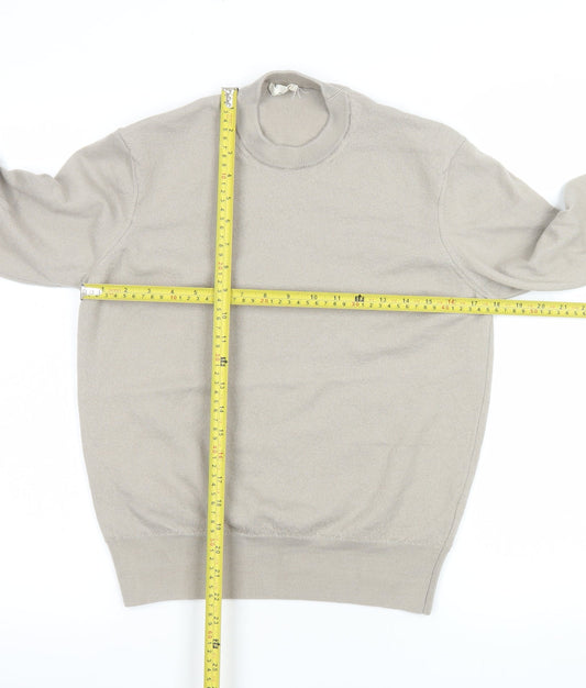 Mens UK Size M Zara Beige Pullover Jumper