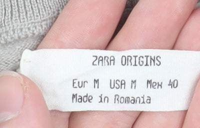 Mens UK Size M Zara Beige Pullover Jumper