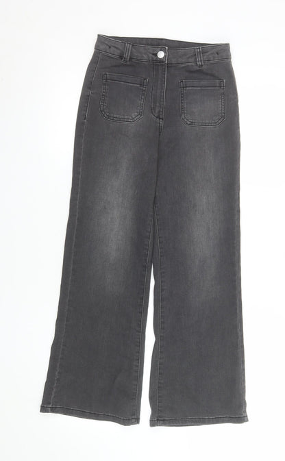 Girls UK Size 10 Years NEXT Regular Fit Wide-Leg Jeans