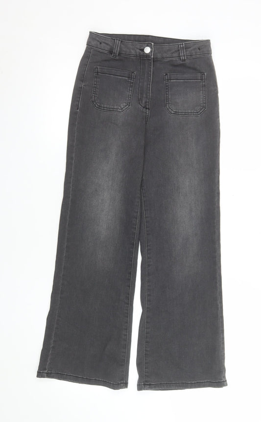 Girls UK Size 10 Years NEXT Regular Fit Wide-Leg Jeans