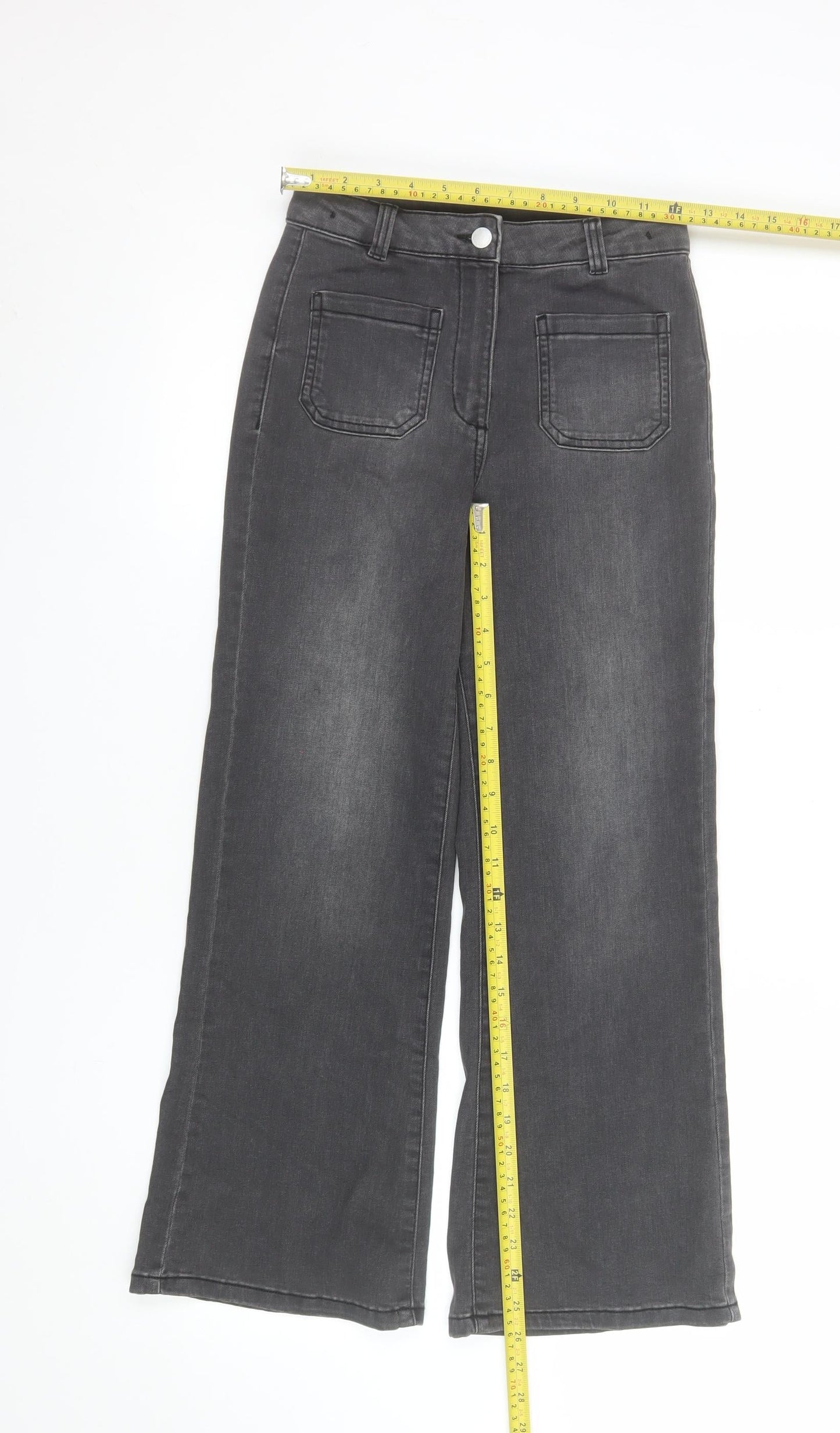 Girls UK Size 10 Years NEXT Regular Fit Wide-Leg Jeans