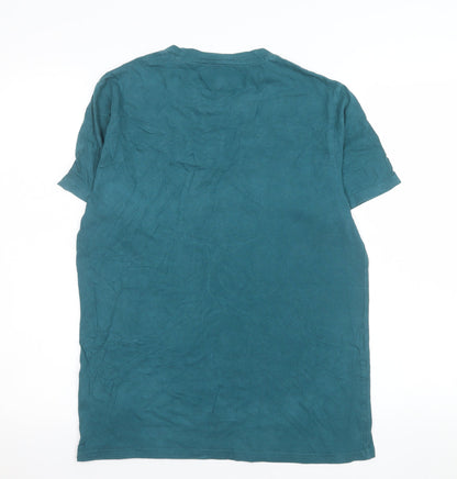 Tommy Hilfiger Men's Teal Crew Neck Cotton T-Shirt Size L