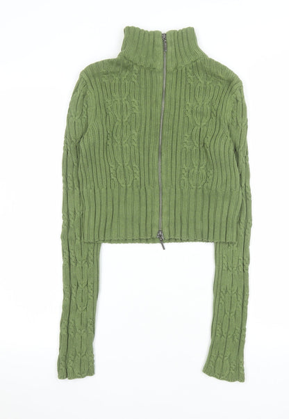 Womens UK Size 6 Reclaimed Vintage Green Basic Jacket