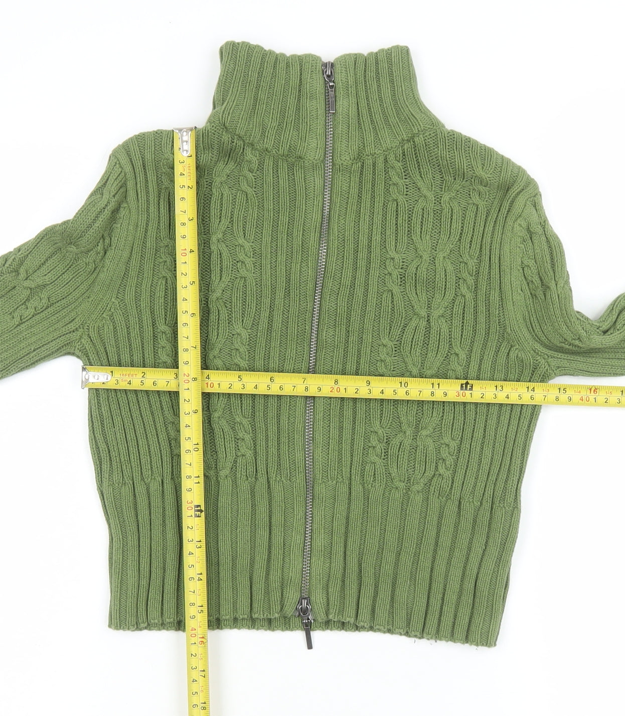 Womens UK Size 6 Reclaimed Vintage Green Basic Jacket