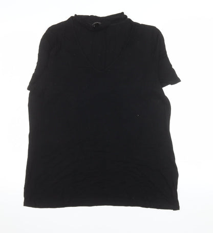 Womens UK Size 16 Dorothy Perkins Black Basic T-Shirt