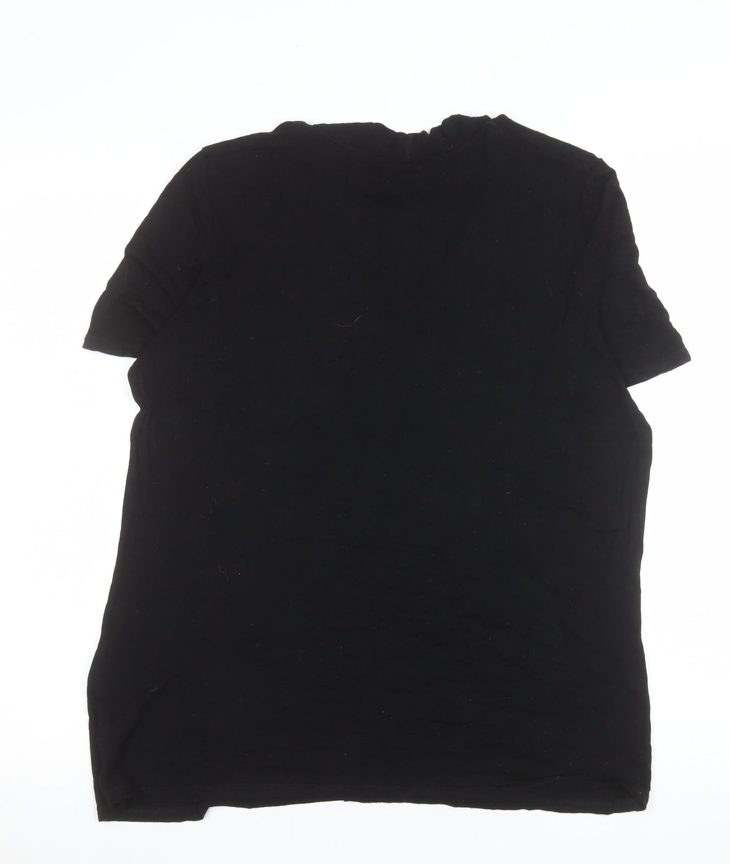 Womens UK Size 16 Dorothy Perkins Black Basic T-Shirt
