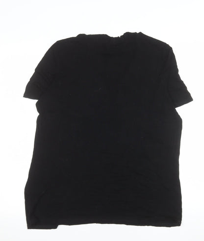 Womens UK Size 16 Dorothy Perkins Black Basic T-Shirt