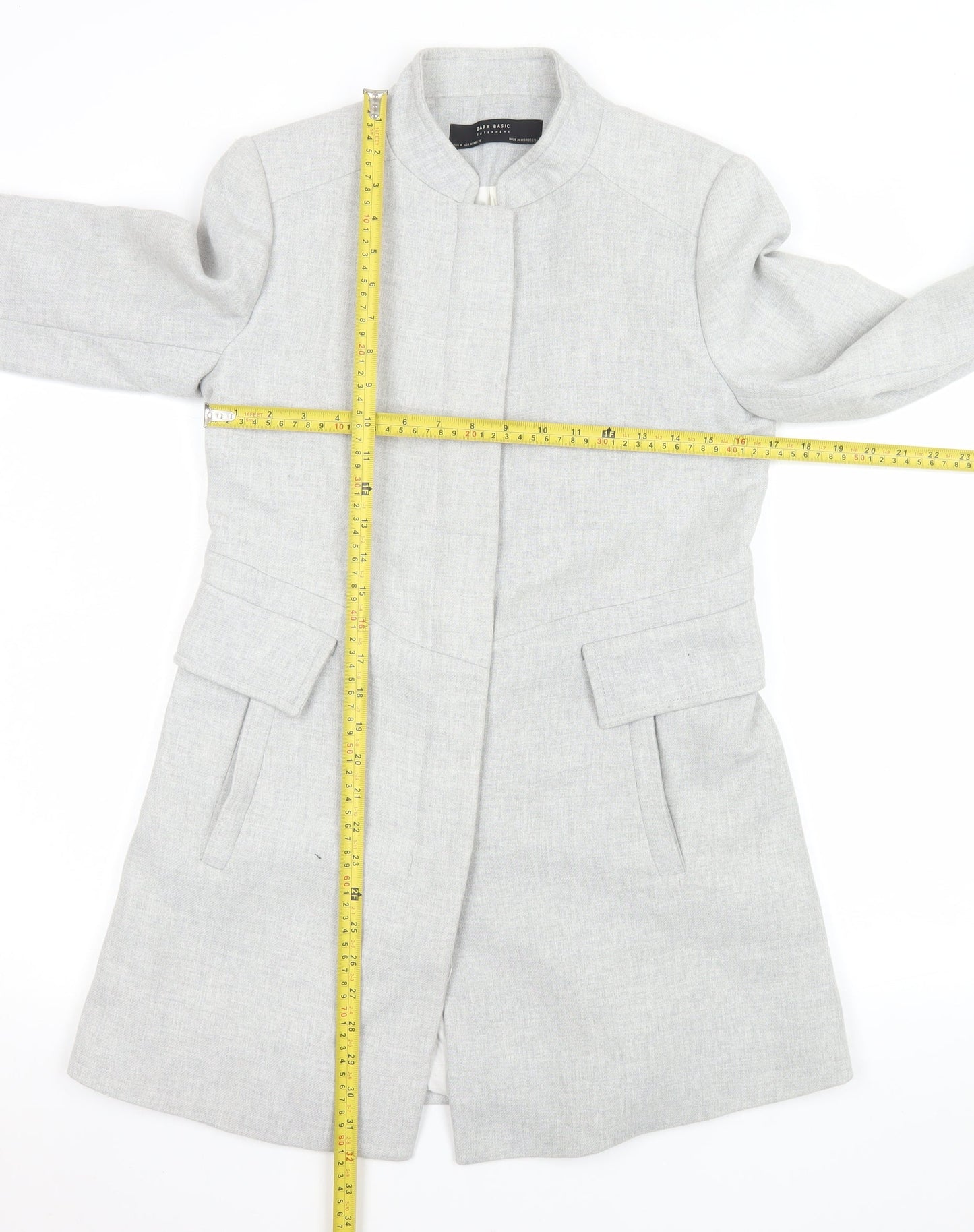 Womens UK Size 12 Zara Grey Overcoat