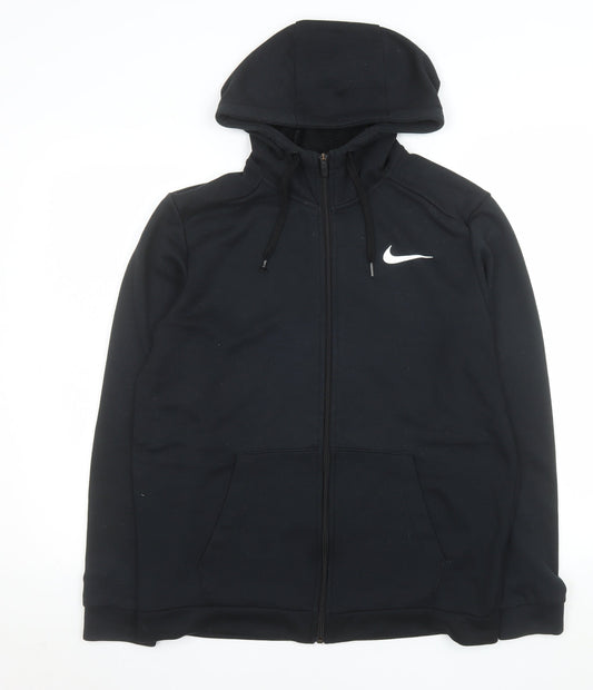 Nike Men's Black Dri-FIT Hooded Full Zip Sports Jacket Size M