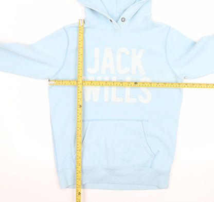 Womens UK Size 12 Jack Wills Blue Pullover Hoodie