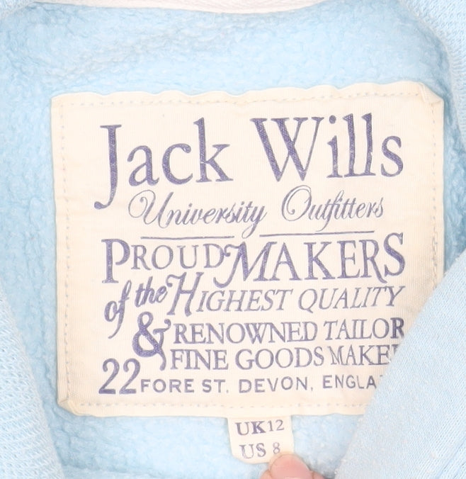 Womens UK Size 12 Jack Wills Blue Pullover Hoodie