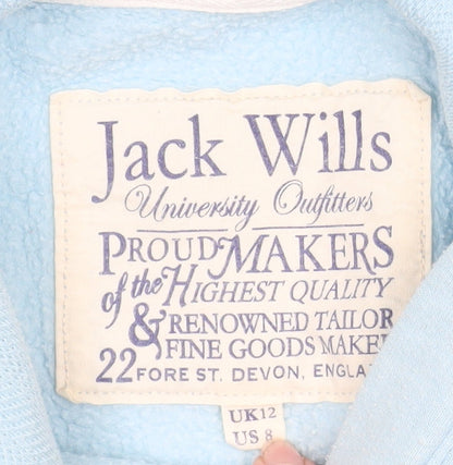 Womens UK Size 12 Jack Wills Blue Pullover Hoodie