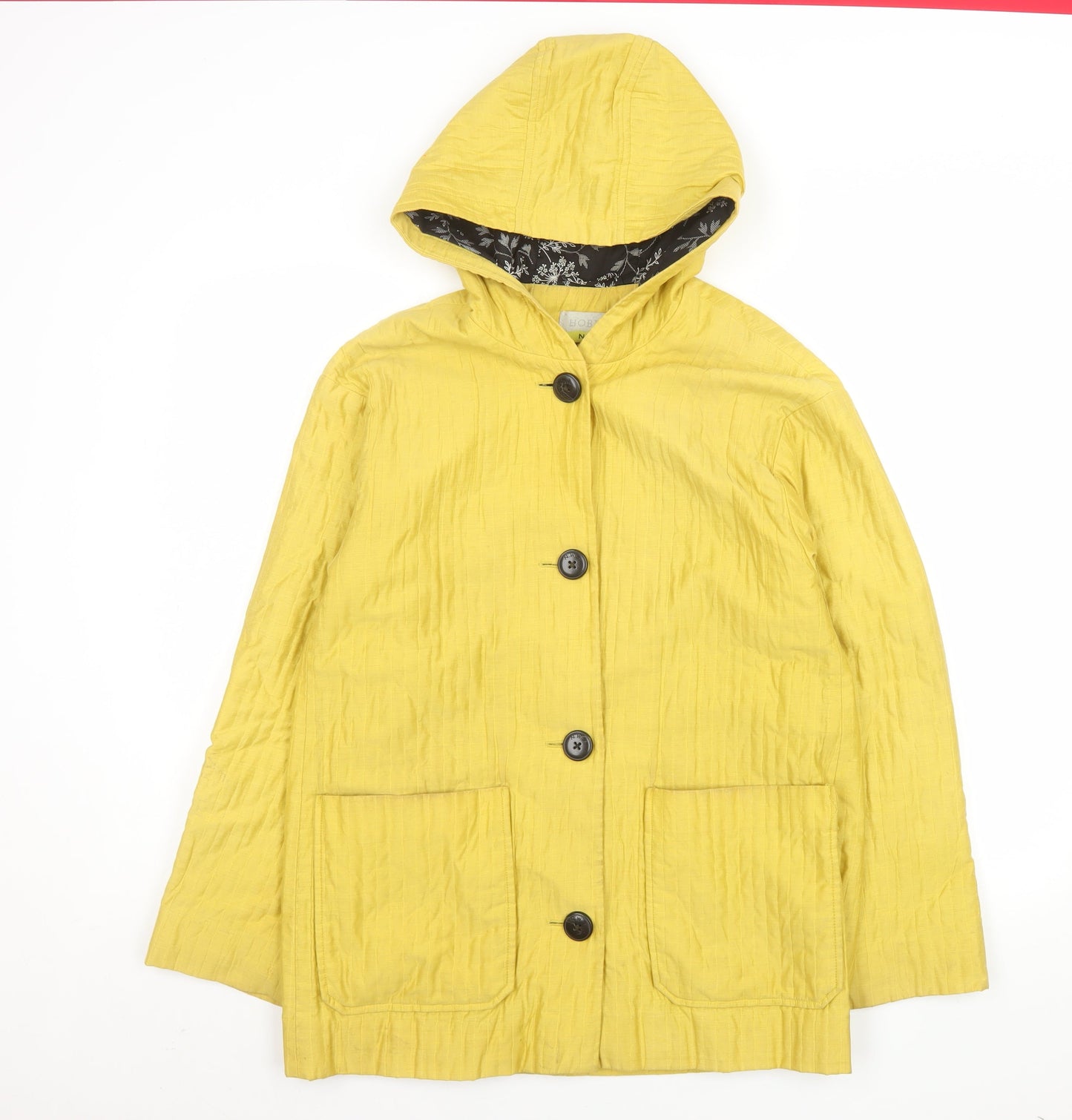 Womens UK Size 10 Hobbs Yellow Rain Coat
