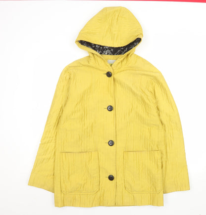 Womens UK Size 10 Hobbs Yellow Rain Coat