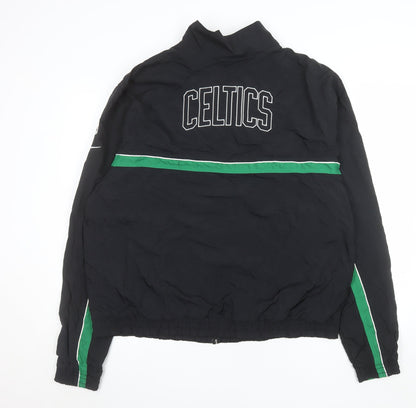 Nike NBA Celtics Men's Black XL Bomber Jacket Full Zip Lined Sportswear