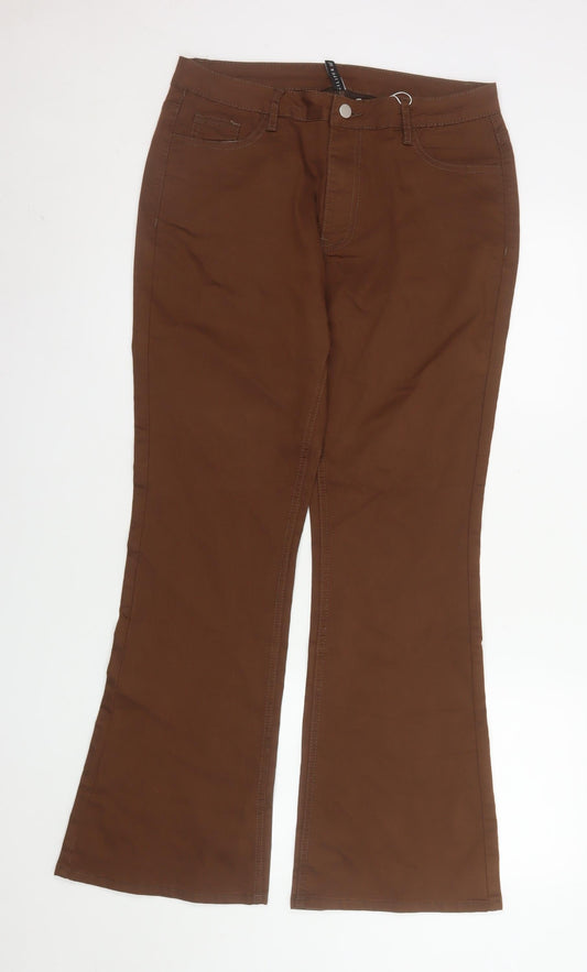 Womens UK Size XL Gilipur Regular Fit Casual Workwear Brown Trousers