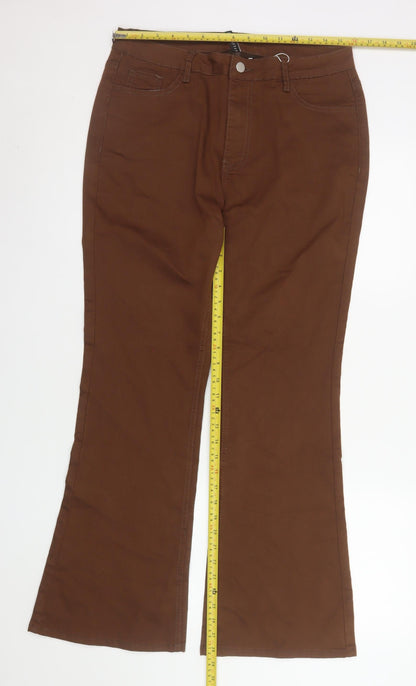 Womens UK Size XL Gilipur Regular Fit Casual Workwear Brown Trousers
