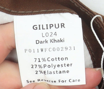 Womens UK Size XL Gilipur Regular Fit Casual Workwear Brown Trousers