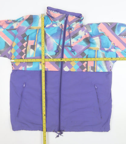 Rodeo Teens Multicoloured 80s Geometric Windbreaker Jacket Size 164