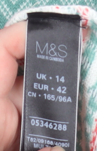 Womens UK Size 14 Marks and Spencer Multicoloured Pullover Jumper