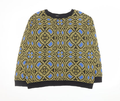 Mens UK Size M Zara Multicoloured Pullover Jumper