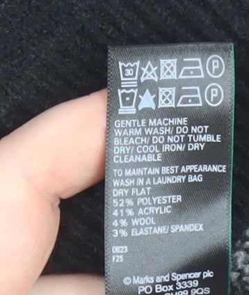 Womens UK Size S Marks and Spencer Black Pullover Jumper