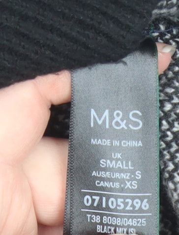 Womens UK Size S Marks and Spencer Black Pullover Jumper