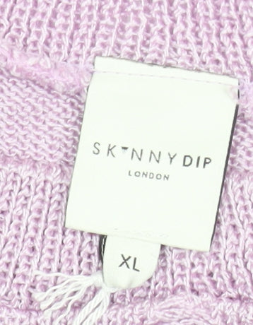 Womens UK Size XL SKINNYDIP Purple Pullover Jumper