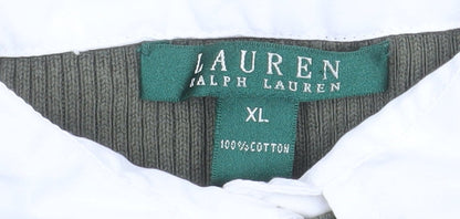 Womens UK Size XL Ralph Lauren Green Basic Button-Up