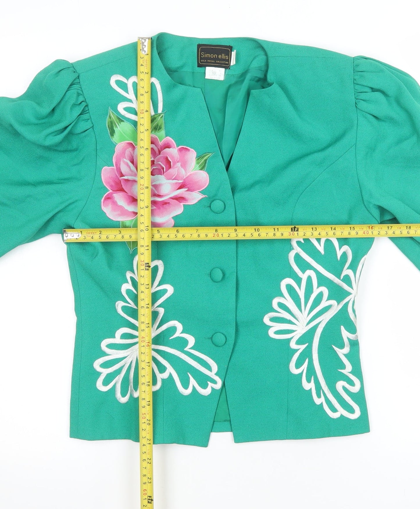 Womens UK Size 10 Simon Ellis Regular Green Blazer