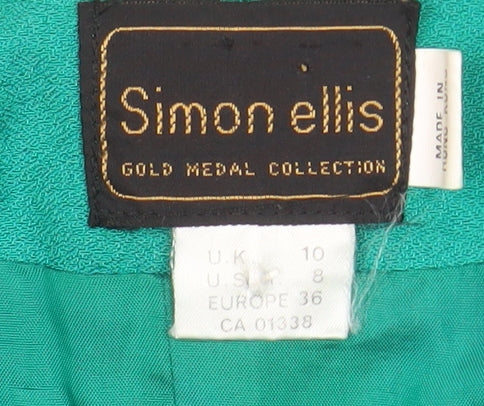 Womens UK Size 10 Simon Ellis Regular Green Blazer